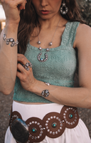 Starry Night Horseshoe Stone Earrings-Stud Earrings-Rae Collective, Women's Online Fashion Boutique Located in Phoenix, Arizona (Scottsdale Area)