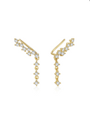 Crystal Tassel Dainty Drop Earrings-Earrings-Krush Kandy, Women's Online Fashion Boutique Located in Phoenix, Arizona (Scottsdale Area)