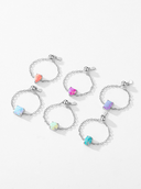 Sterling Silver Opal Geometric Minimalist Band Ring-Ring-Krush Kandy, Women's Online Fashion Boutique Located in Phoenix, Arizona (Scottsdale Area)