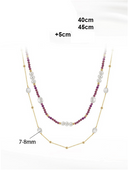 Natural Stone Minimalist Multi Strand Necklace-Necklaces-Krush Kandy, Women's Online Fashion Boutique Located in Phoenix, Arizona (Scottsdale Area)