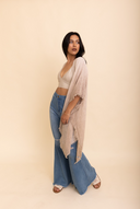 Frayed Cotton Bohemian Ombre Kimono-Kimonos-Rae Collective, Women's Online Fashion Boutique Located in Phoenix, Arizona (Scottsdale Area)