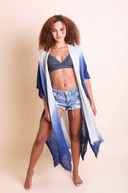 Frayed Cotton Bohemian Ombre Kimono-Kimonos-Rae Collective, Women's Online Fashion Boutique Located in Phoenix, Arizona (Scottsdale Area)