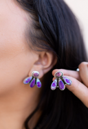Desert Jasper Three Petal Studs-Earrings-Krush Kandy, Women's Online Fashion Boutique Located in Phoenix, Arizona (Scottsdale Area)