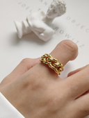 Golden Industrial Wind Ring-Rings-Krush Kandy, Women's Online Fashion Boutique Located in Phoenix, Arizona (Scottsdale Area)