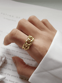 Golden Industrial Wind Ring-Rings-Krush Kandy, Women's Online Fashion Boutique Located in Phoenix, Arizona (Scottsdale Area)