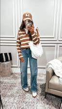 Coastal Stripes Knit Sweater-Sweaters-Krush Kandy, Women's Online Fashion Boutique Located in Phoenix, Arizona (Scottsdale Area)