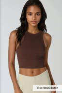 Niki Biki Ribbed High Neck Crop Top-Tanks-Rae Collective, Women's Online Fashion Boutique Located in Phoenix, Arizona (Scottsdale Area)