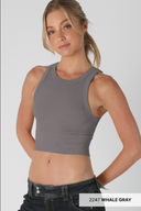 Niki Biki Ribbed High Neck Crop Top-Tanks-Rae Collective, Women's Online Fashion Boutique Located in Phoenix, Arizona (Scottsdale Area)