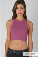 Niki Biki Ribbed High Neck Crop Top-Tanks-Rae Collective, Women's Online Fashion Boutique Located in Phoenix, Arizona (Scottsdale Area)
