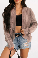 Mineral Wash Exposed Seam Patchwork Knit Open Sweater Cardigan-Cardigan-Krush Kandy, Women's Online Fashion Boutique Located in Phoenix, Arizona (Scottsdale Area)