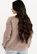 Mineral Wash Exposed Seam Patchwork Knit Open Sweater Cardigan-Cardigan-Krush Kandy, Women's Online Fashion Boutique Located in Phoenix, Arizona (Scottsdale Area)