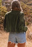 Cropped Fringe Faux Suede Jacket-Jacket-Krush Kandy, Women's Online Fashion Boutique Located in Phoenix, Arizona (Scottsdale Area)