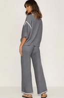 LUXE Contrast Trim 2pc Set-2 Piece Outfit Sets-Krush Kandy, Women's Online Fashion Boutique Located in Phoenix, Arizona (Scottsdale Area)