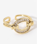Going Places CZ Open Oval Band Ring