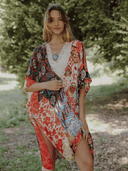Boho Floral Patchwork Kimono