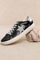 BRADY Black & Silver Star Accented Sneaker
