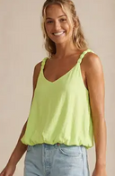 Bubble Hem Strap Accent Tank Top