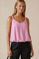 Bubble Hem Strap Accent Tank Top