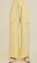 Seaside Breeze Mineral Wash Wide Leg Cropped Pants