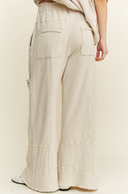Seaside Breeze Mineral Wash Wide Leg Cropped Pants