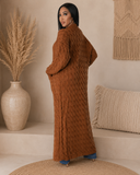 Set The Tone Open Long Knit Pocket Cardigan