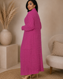 Set The Tone Open Long Knit Pocket Cardigan