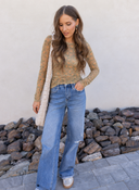 Sheer Daisy Long Sleeve Top