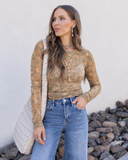 Sheer Daisy Long Sleeve Top
