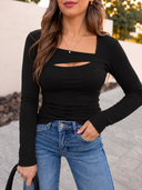 Silhouette Slip Long Sleeve Top