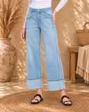 Skyline Cuffed Super High Rise Baggy Wide Jeans