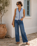 Skyline Edge Sleeveless Denim Vest