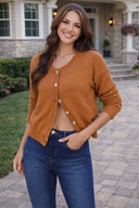 Bonfire Button Pocket Cardigan