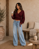 Soft Romance Wrap Sweater