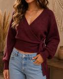 Soft Romance Wrap Sweater