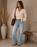Soft Romance Wrap Sweater