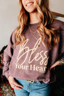 Bless Your Heart Solid Sweatshirt-Sweatshirt-Rae Collective, Women's Online Fashion Boutique Located in Phoenix, Arizona (Scottsdale Area)