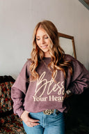 Bless Your Heart Solid Sweatshirt-Sweatshirt-Rae Collective, Women's Online Fashion Boutique Located in Phoenix, Arizona (Scottsdale Area)