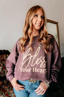 Bless Your Heart Solid Sweatshirt-Sweatshirt-Rae Collective, Women's Online Fashion Boutique Located in Phoenix, Arizona (Scottsdale Area)