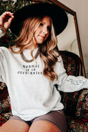 Normal is So Over-Rated Oatmeal Sweatshirt-Rae Collective, Women's Online Fashion Boutique Located in Phoenix, Arizona (Scottsdale Area)