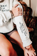 Normal is So Over-Rated Oatmeal Sweatshirt-Rae Collective, Women's Online Fashion Boutique Located in Phoenix, Arizona (Scottsdale Area)