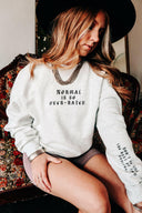 Normal is So Over-Rated Oatmeal Sweatshirt-Rae Collective, Women's Online Fashion Boutique Located in Phoenix, Arizona (Scottsdale Area)