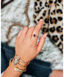 (4 Shapes) Garnet Dainty Sterling Silver Ring-Dainty Rings-Rae Collective, Women's Online Fashion Boutique Located in Phoenix, Arizona (Scottsdale Area)