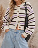 Stripe Button Up Sweater