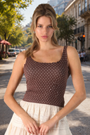 Polka Dot Seamless Tank Top