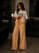 Sunset Stroll Striped Wide Leg Pants