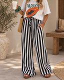 Sunset Stroll Striped Wide Leg Pants