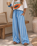 Sunset Stroll Striped Wide Leg Pants