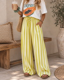 Sunset Stroll Striped Wide Leg Pants
