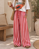 Sunset Stroll Striped Wide Leg Pants