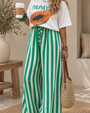 Sunset Stroll Striped Wide Leg Pants